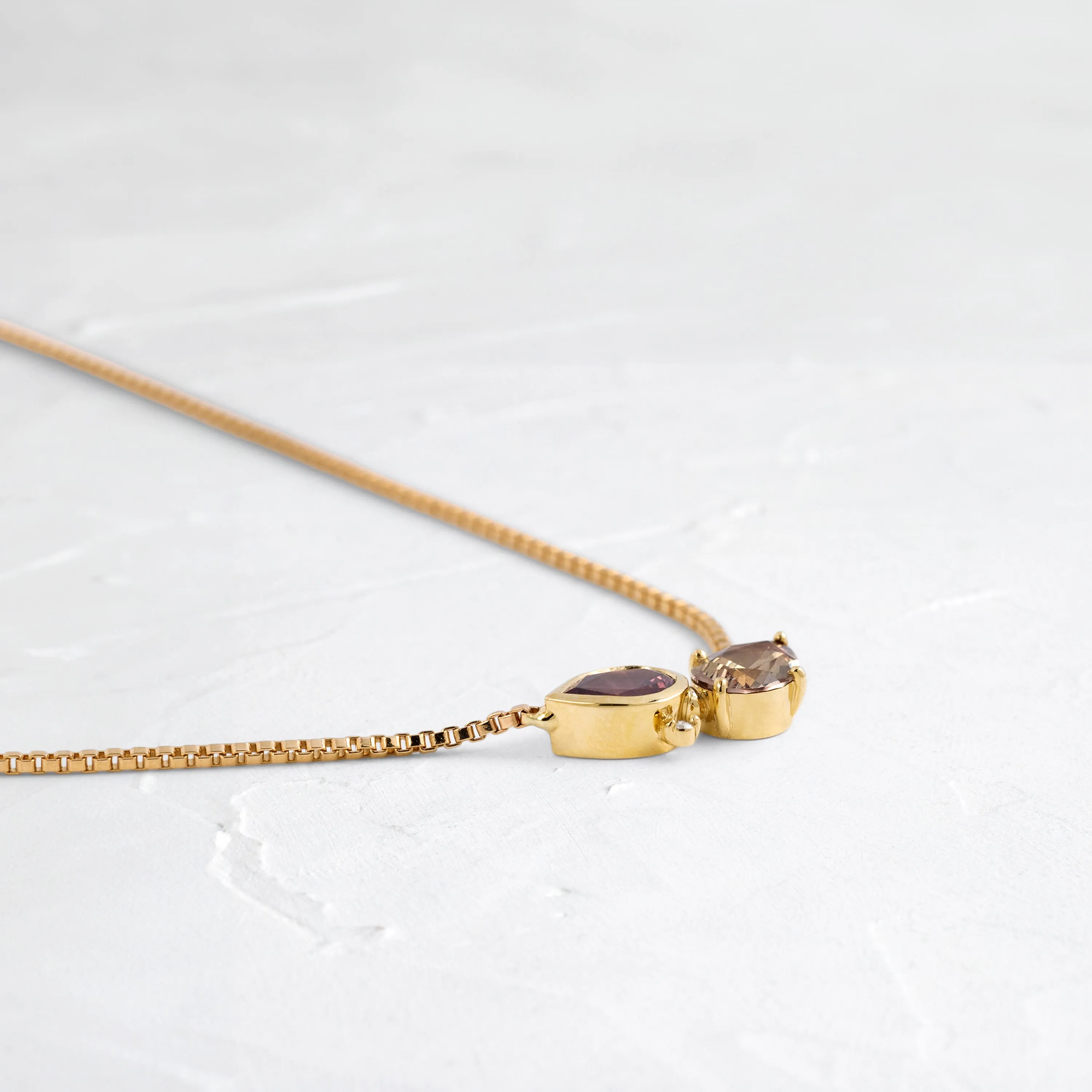 Divide Necklace in Warm Sapphire