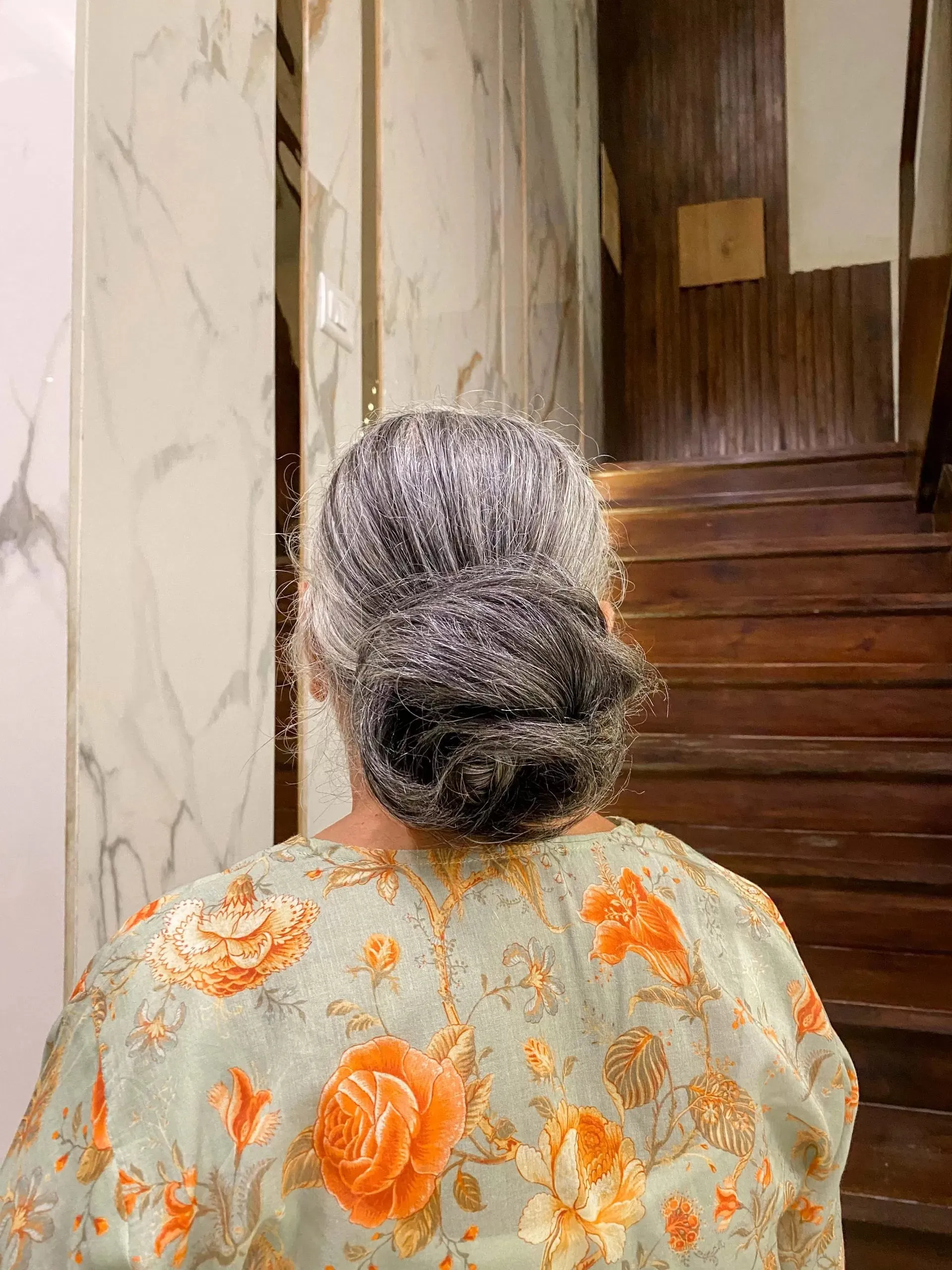 Donut Scrunchie Salt & Pepper Human Hair | Nish Hair