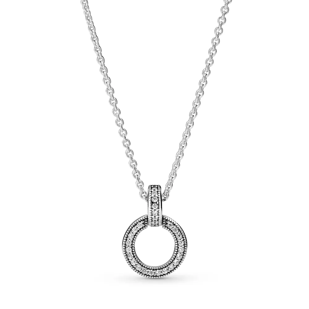 Double Circle Pendant & Necklace