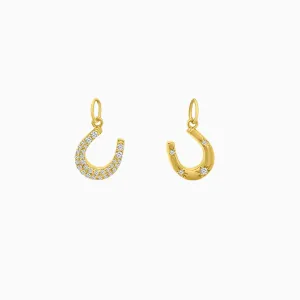 Double-Sided Diamond Horseshoe Pendant