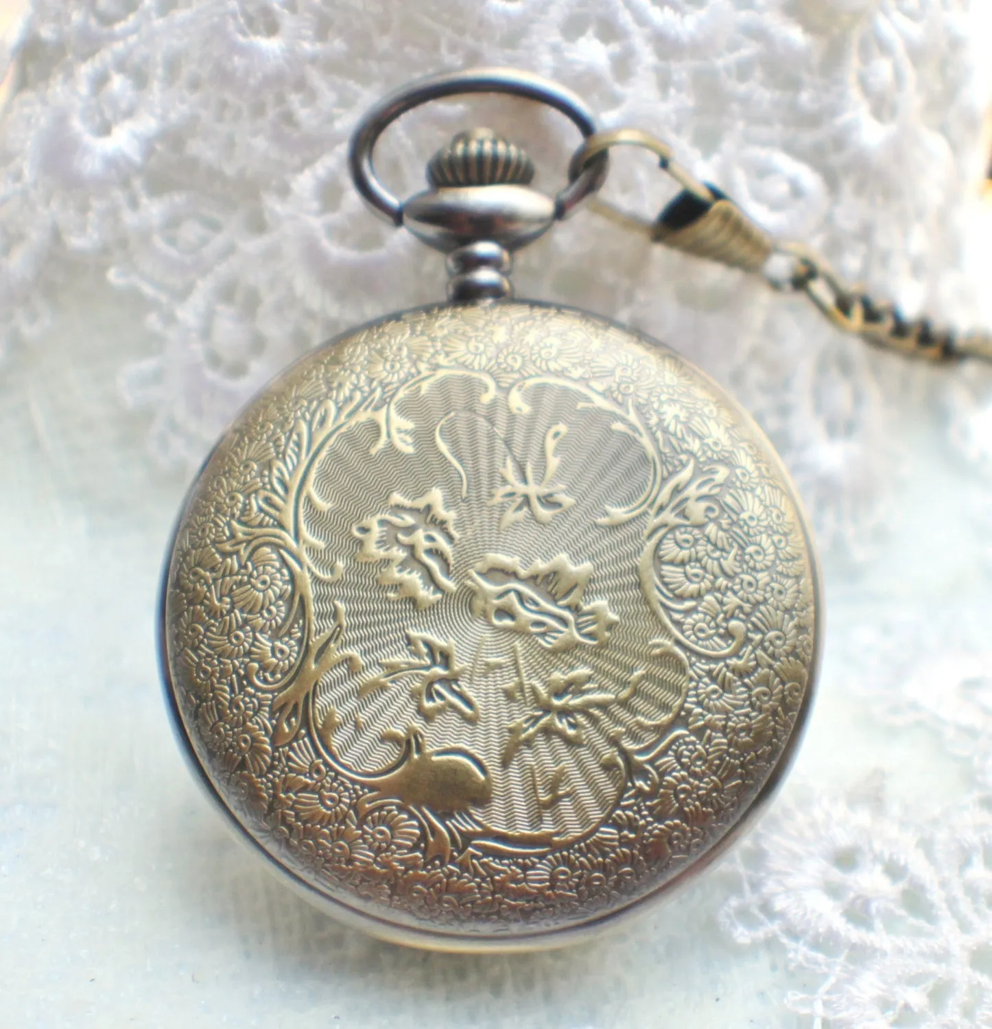 Dragon Pocket Watch Battery Operated