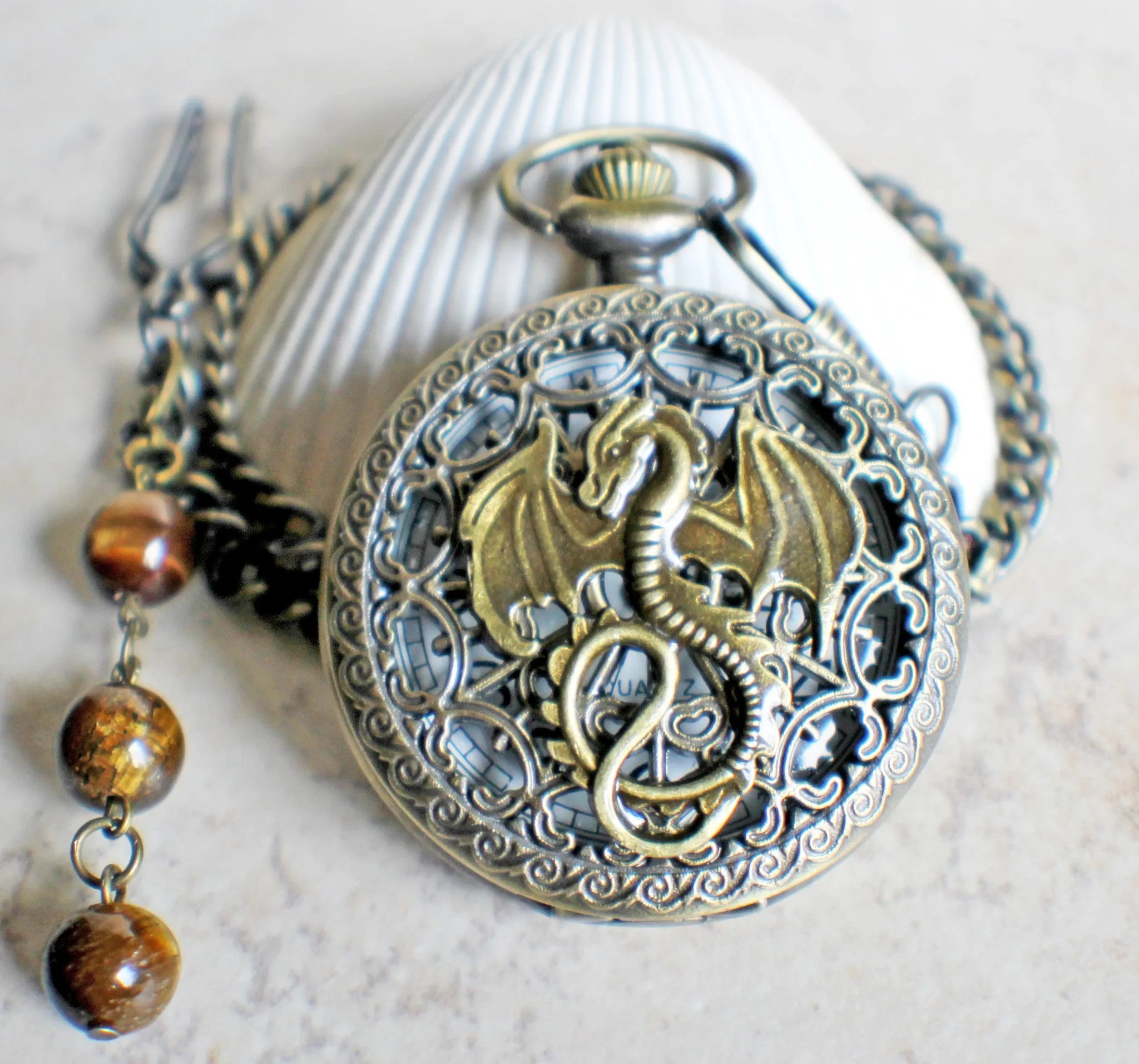 Dragon Pocket Watch Battery Operated