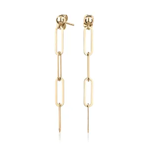 Drop earrings in 10 carat yellow gold