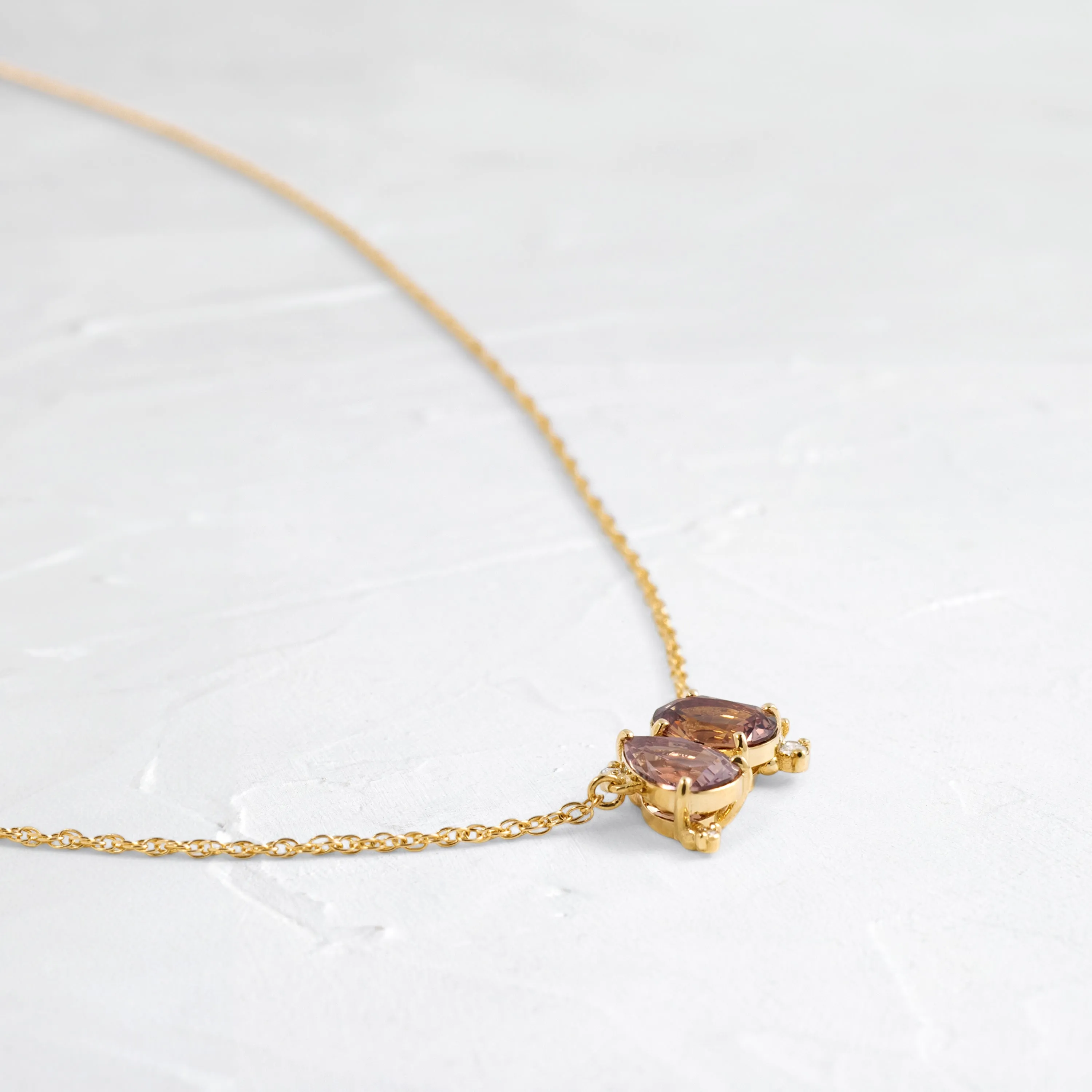 Duality Necklace in Warm Sapphire