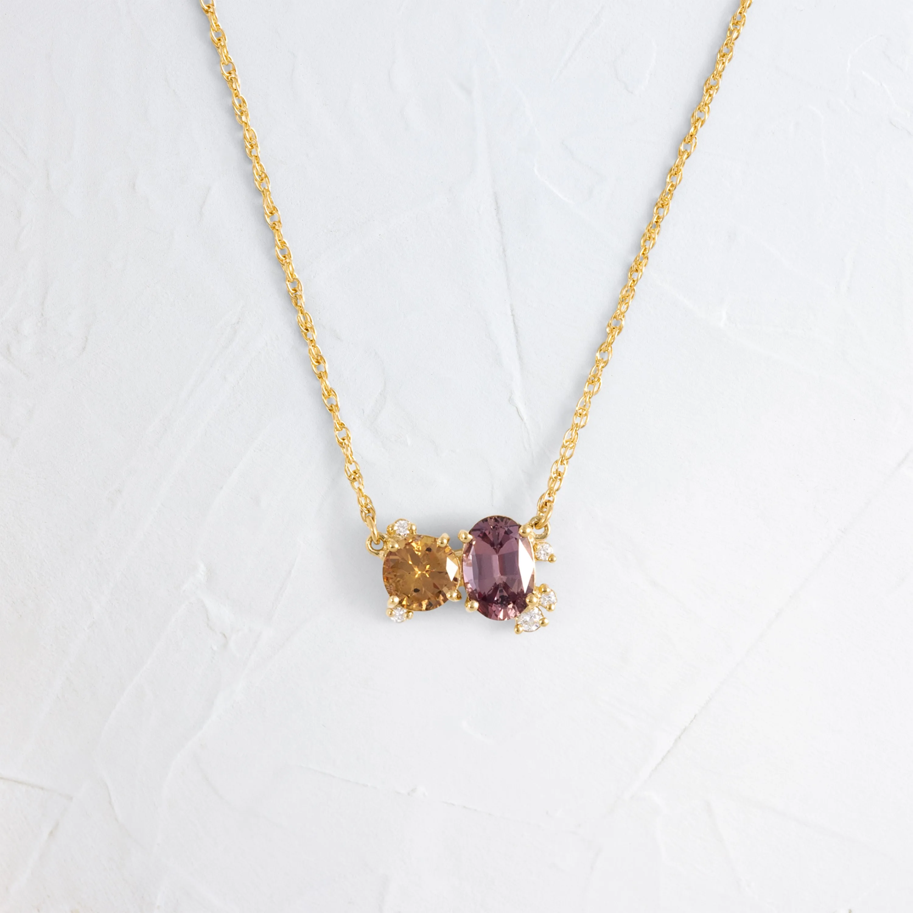Duality Necklace in Warm Sapphire