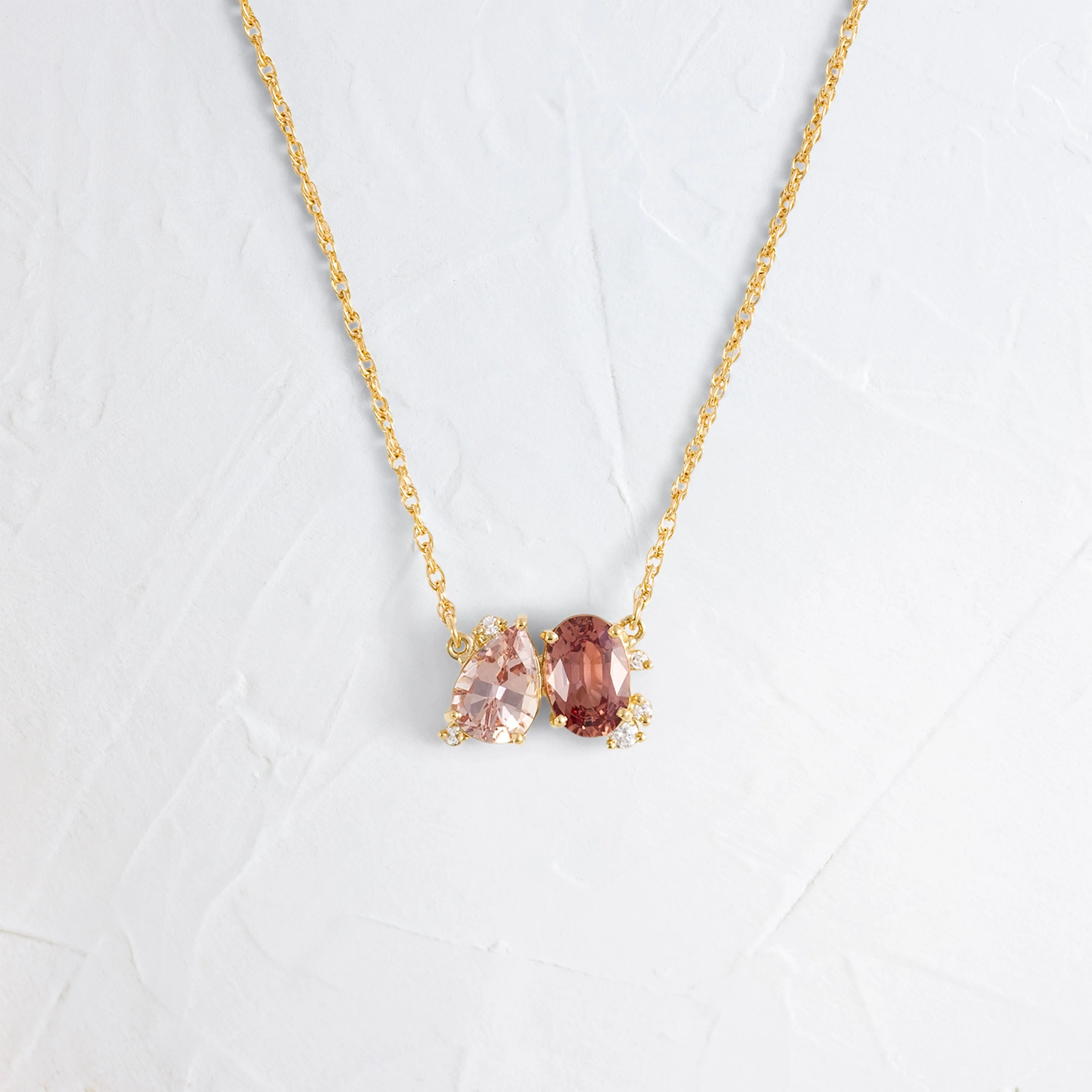 Duality Necklace in Warm Sapphire