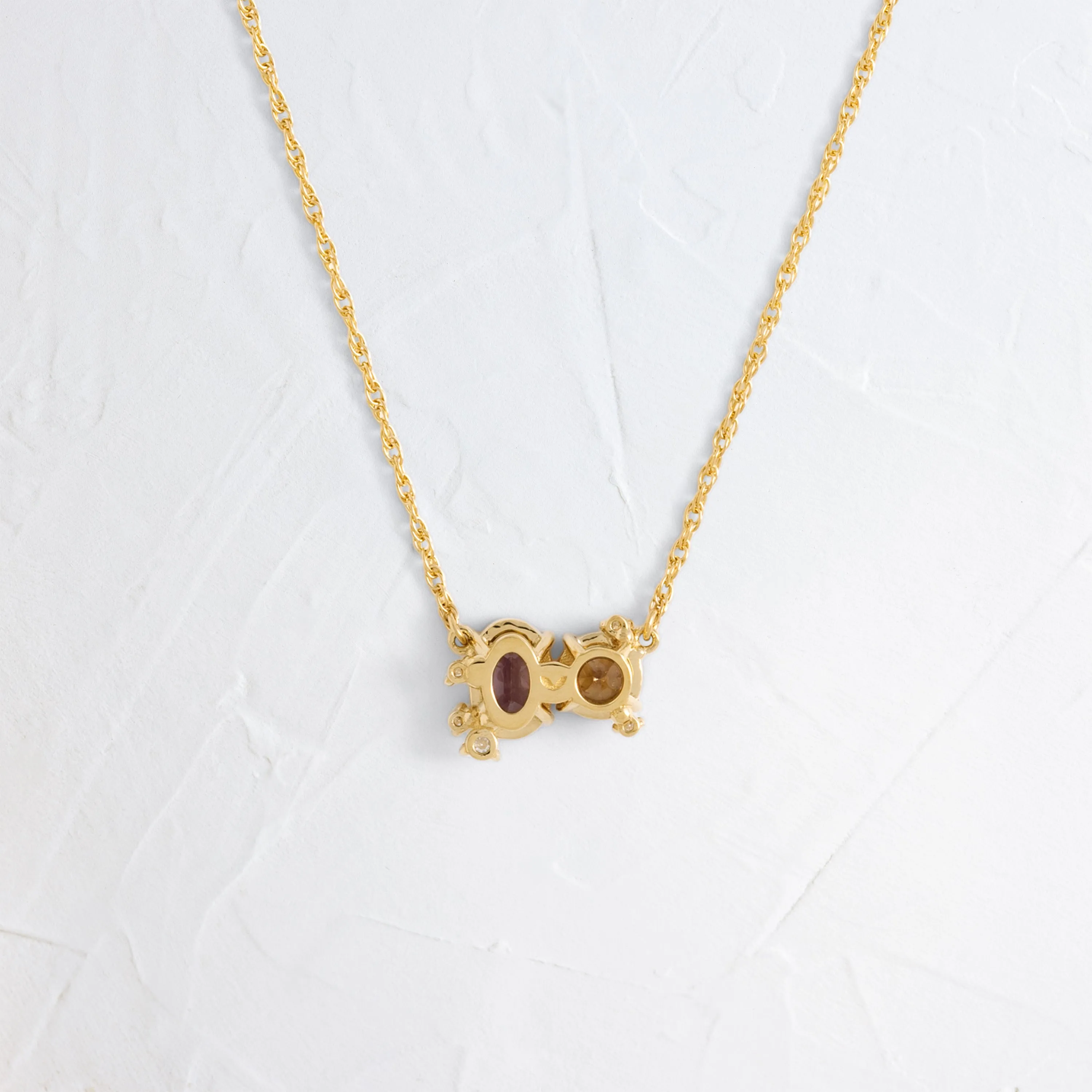 Duality Necklace in Warm Sapphire