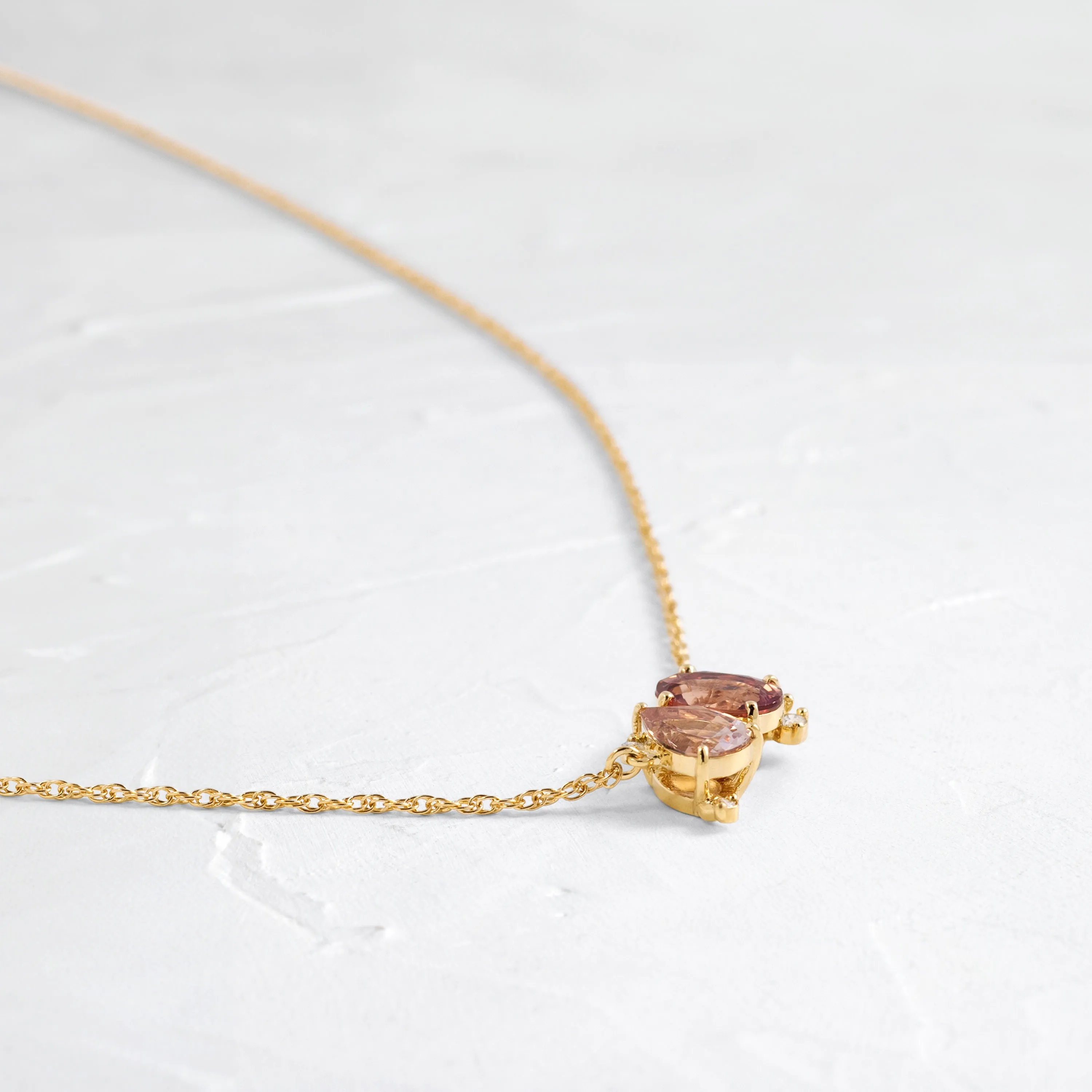 Duality Necklace in Warm Sapphire