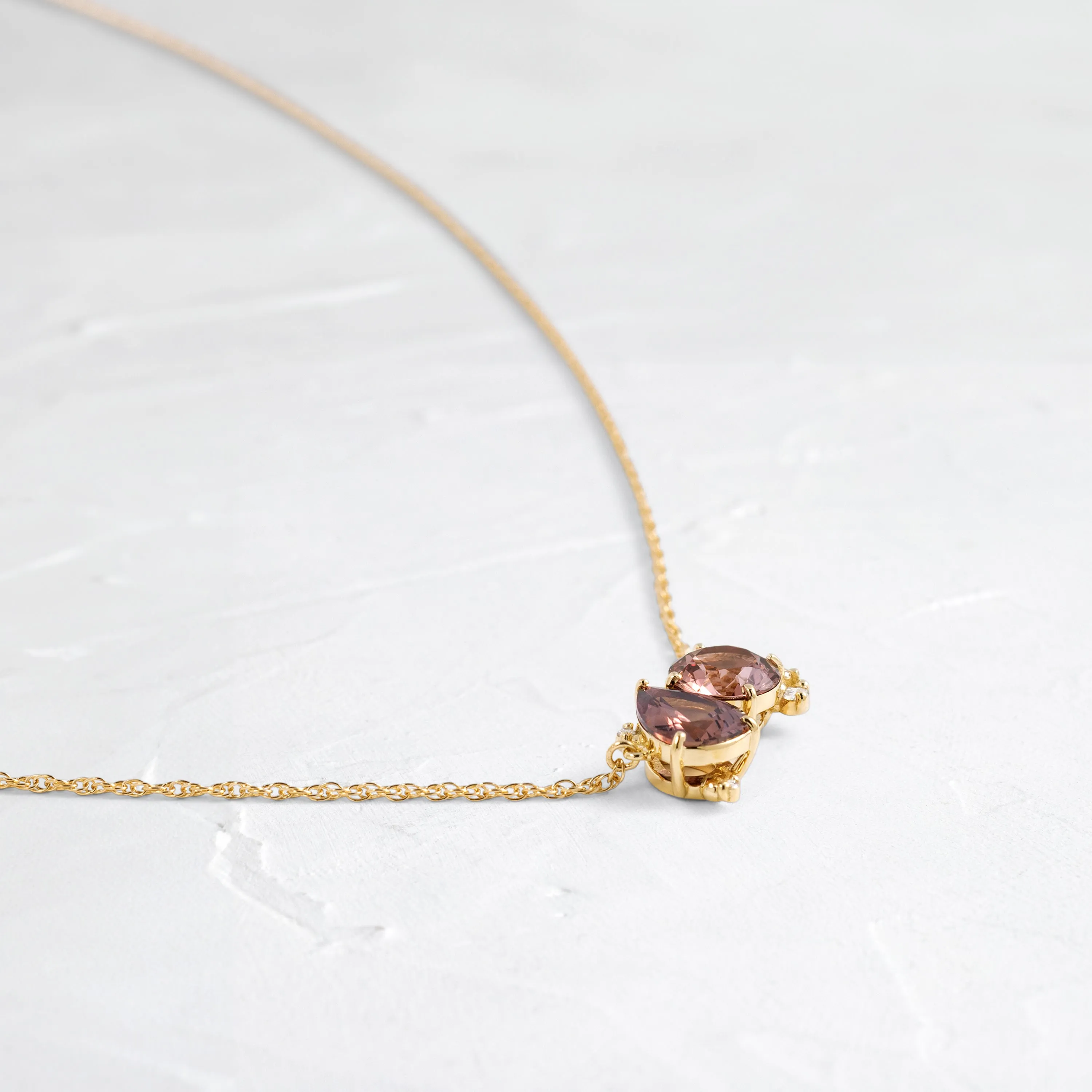 Duality Necklace in Warm Sapphire