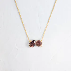 Duality Necklace in Warm Sapphire