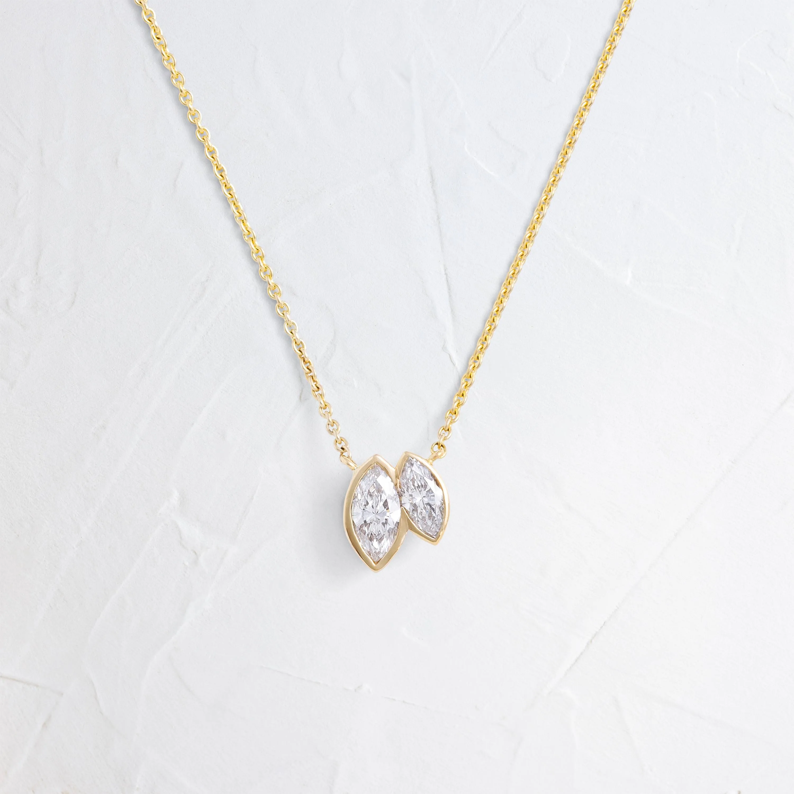 Duet Marquise Pendant - In Stock