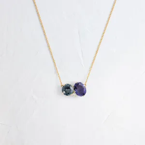 Duo Necklace, Spinel and Iolite