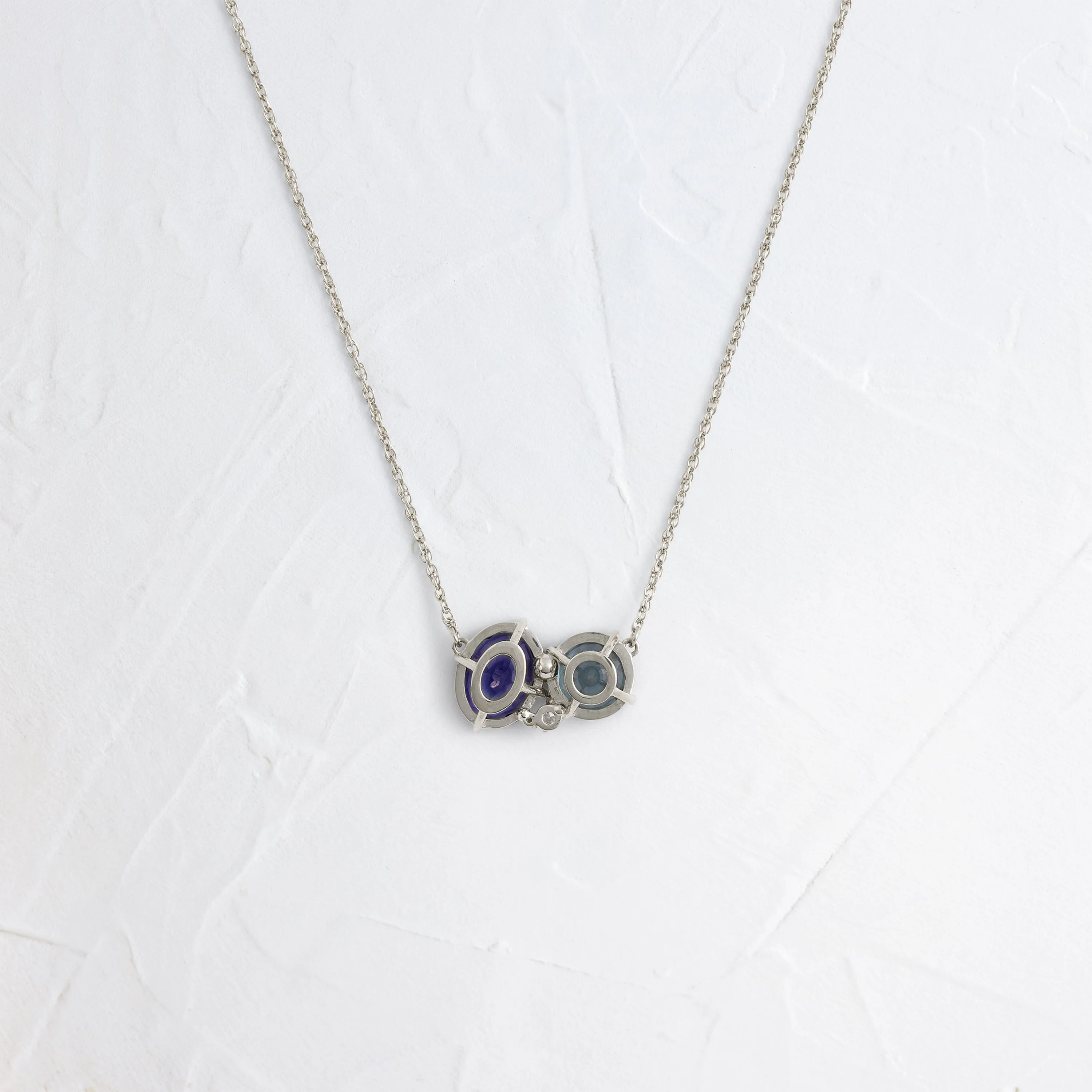Duo Necklace, Spinel and Iolite