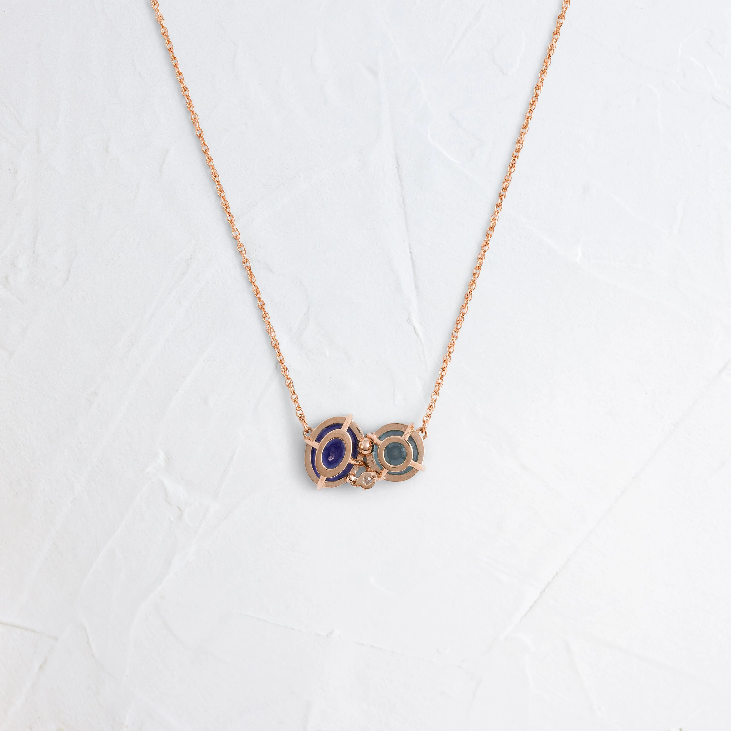 Duo Necklace, Spinel and Iolite