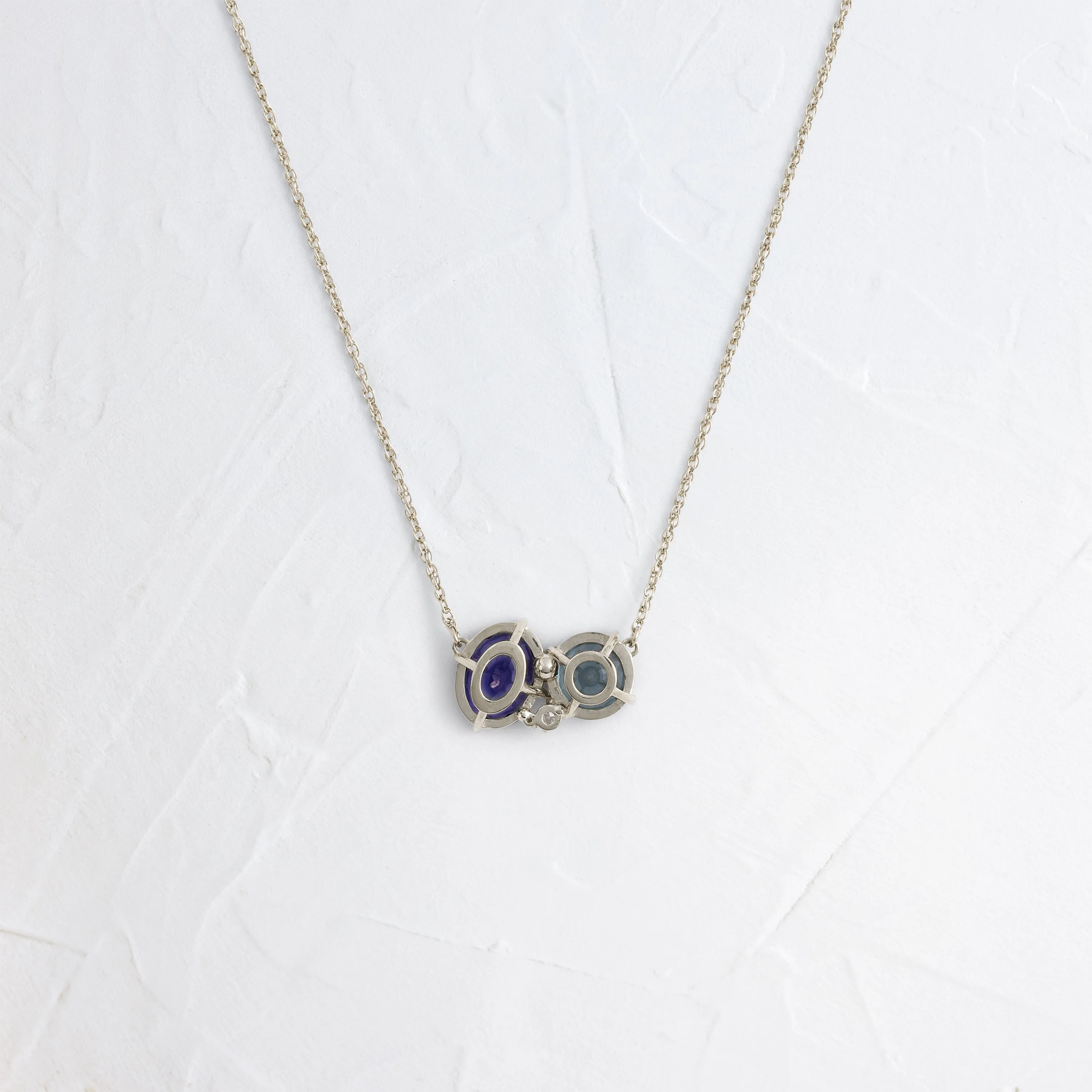Duo Necklace, Spinel and Iolite
