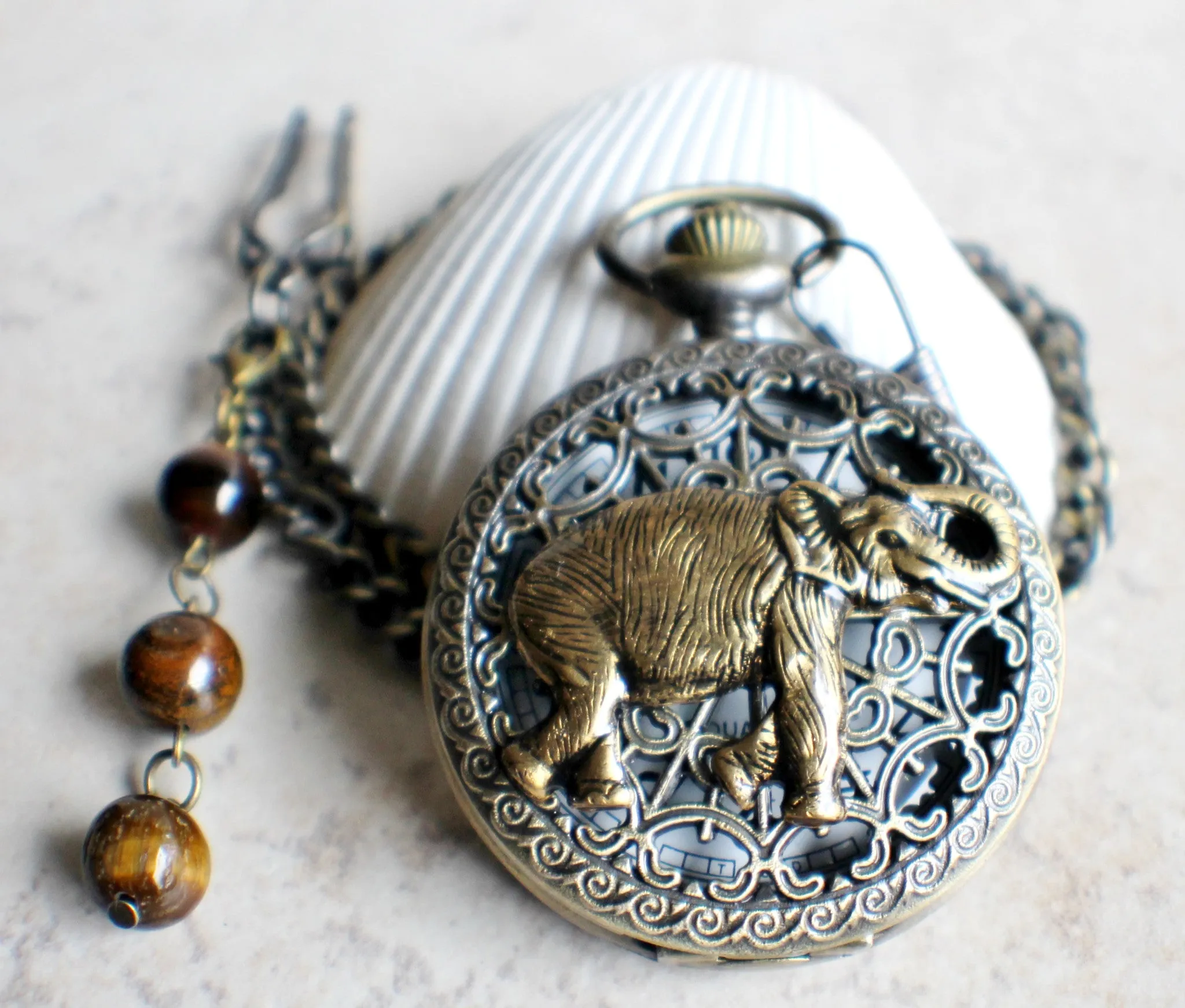 Elephant Mechanical Pocket Watch.