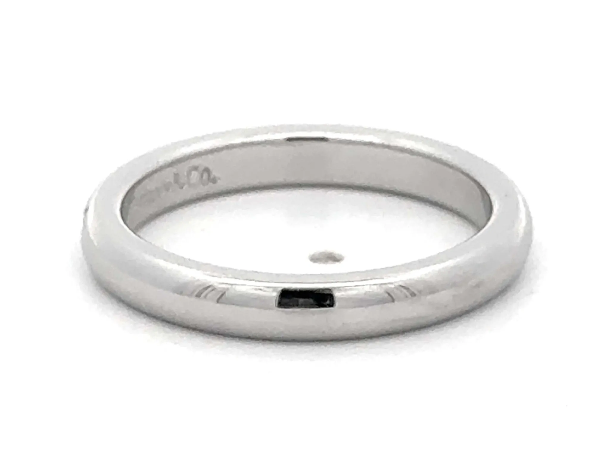 Elsa Peretti Tiffany & Co. Diamond Wedding Band Ring Platinum Size 5.5