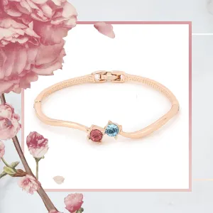 Estele Rose Gold Plated Beautiful Adjustable Bracelet with Austrian Crystal For Girls & Women