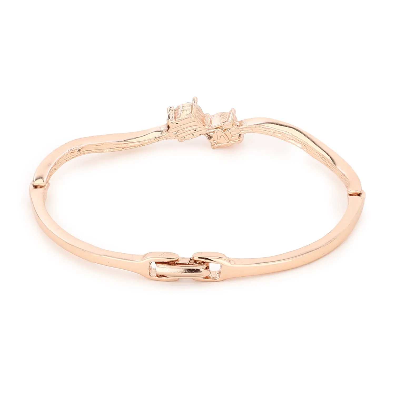 Estele Rose Gold Plated Beautiful Adjustable Bracelet with Austrian Crystal For Girls & Women