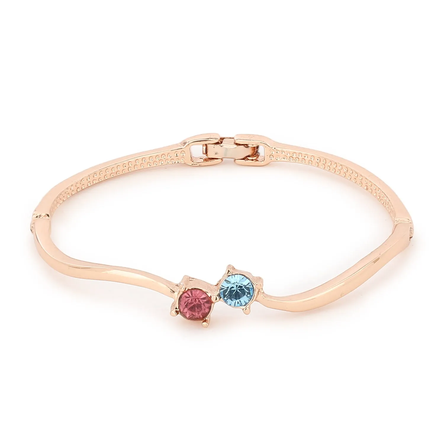 Estele Rose Gold Plated Beautiful Adjustable Bracelet with Austrian Crystal For Girls & Women