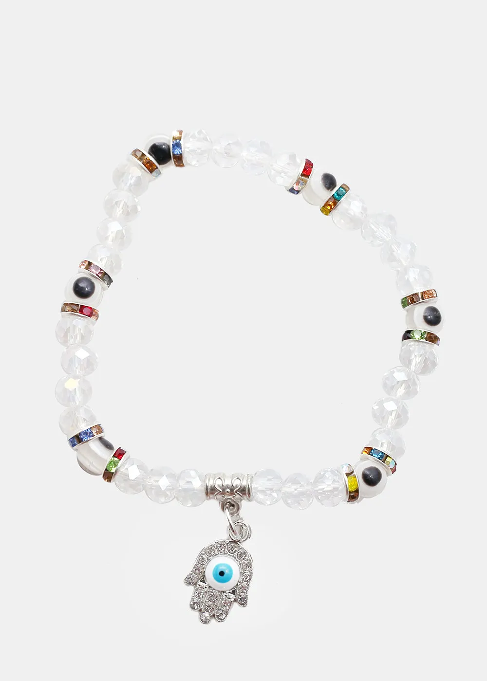 Evil Eye & Hamsa Hand Bead Bracelet