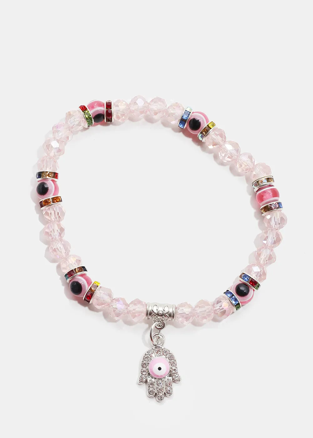 Evil Eye & Hamsa Hand Bead Bracelet