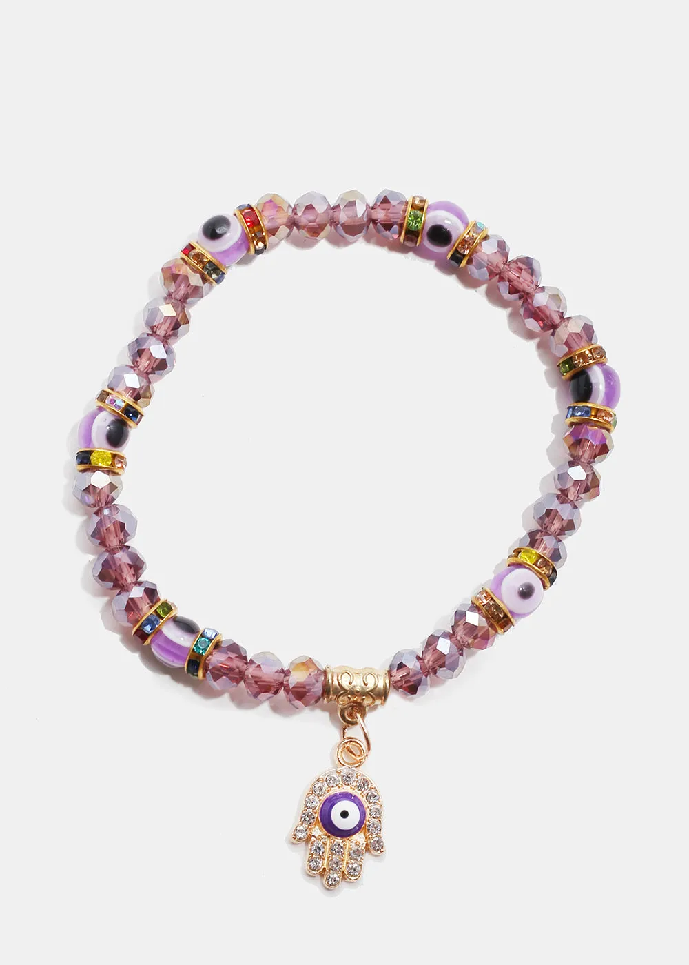 Evil Eye & Hamsa Hand Bead Bracelet