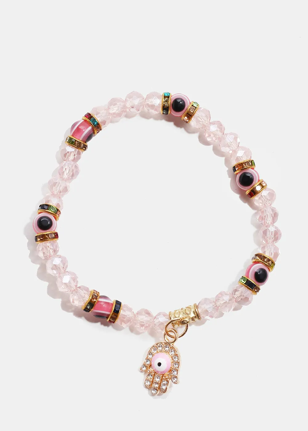 Evil Eye & Hamsa Hand Bead Bracelet