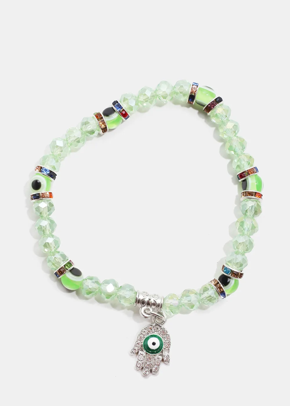 Evil Eye & Hamsa Hand Bead Bracelet