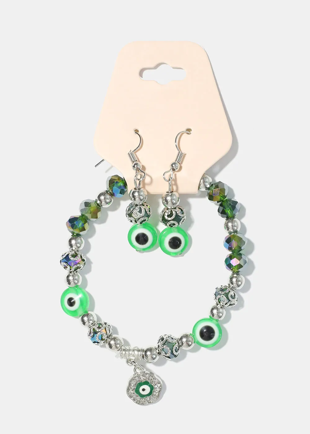 Evil Eye Bracelet & Earring Set
