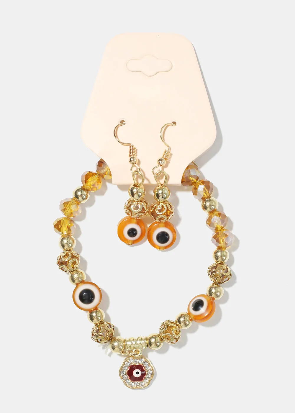 Evil Eye Bracelet & Earring Set