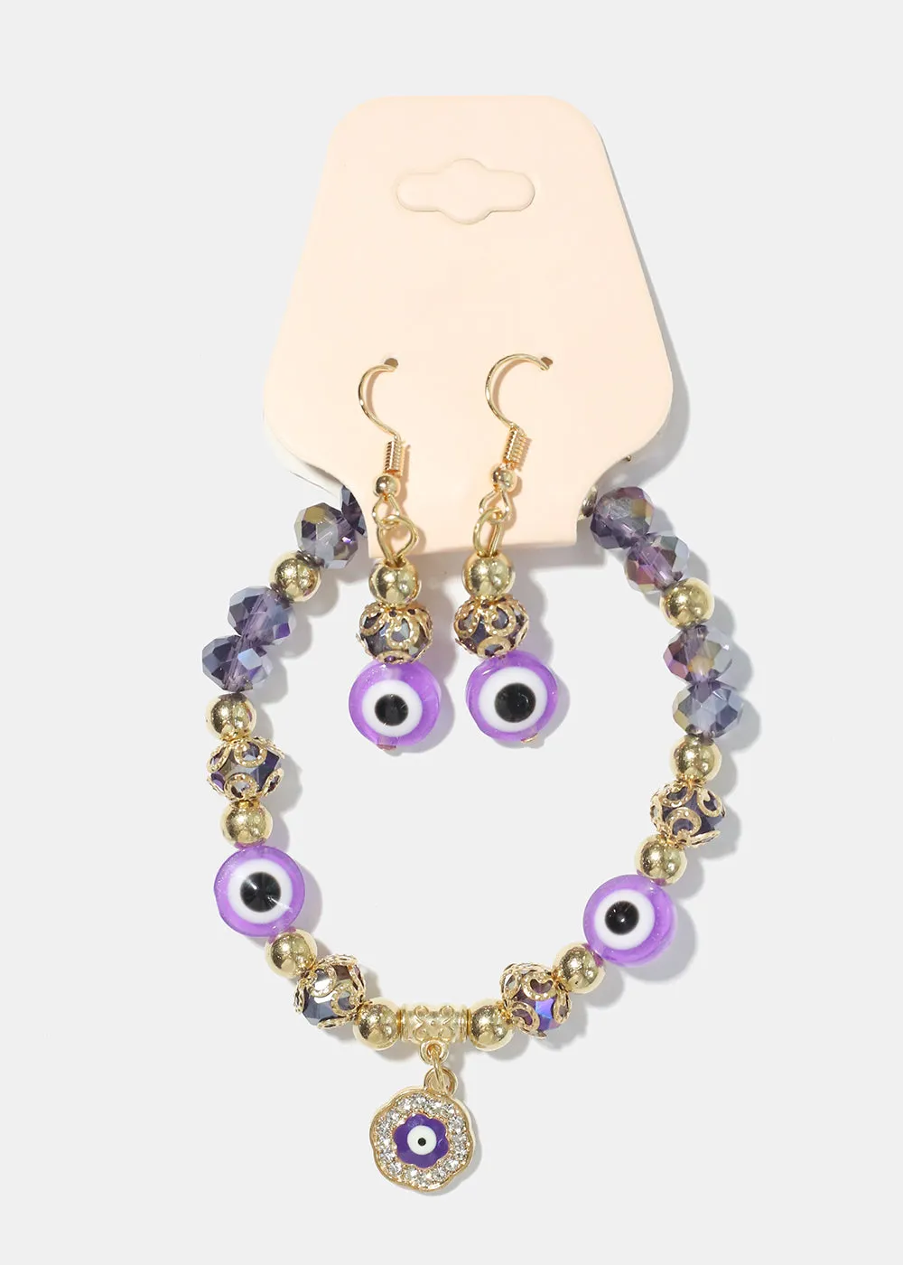 Evil Eye Bracelet & Earring Set
