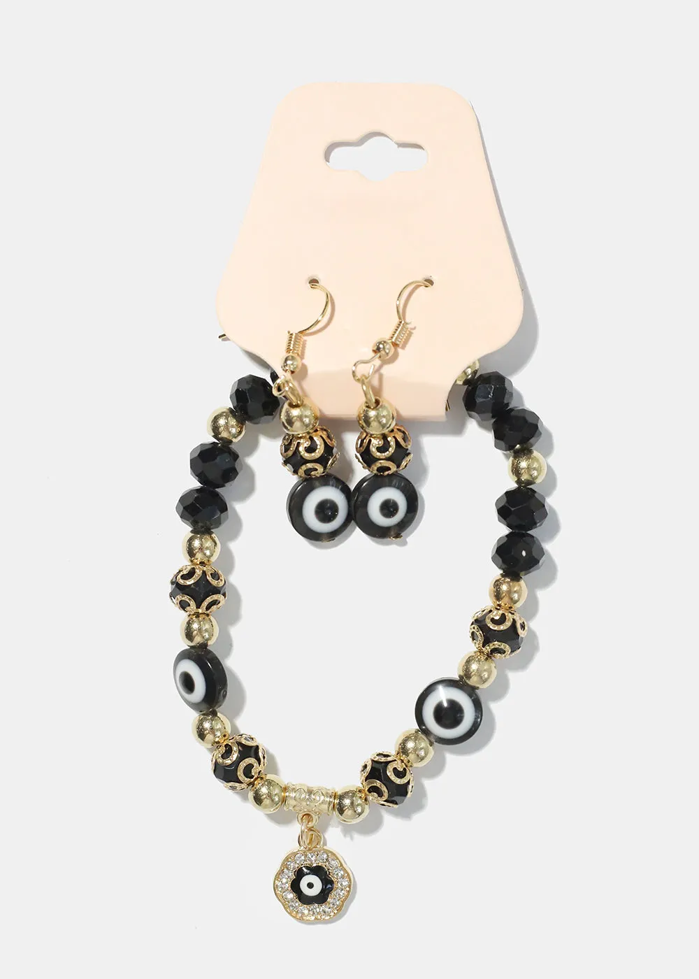 Evil Eye Bracelet & Earring Set