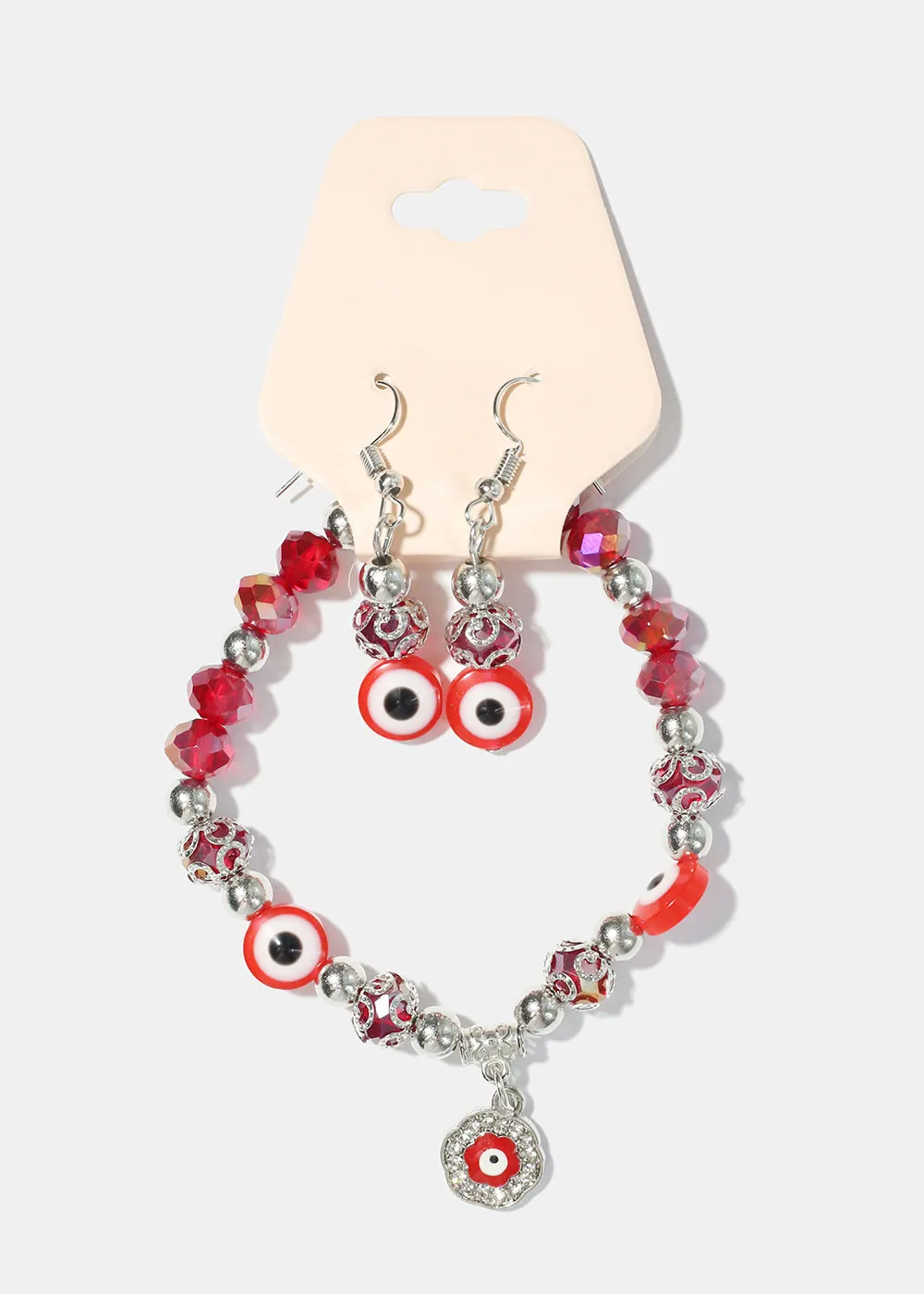 Evil Eye Bracelet & Earring Set