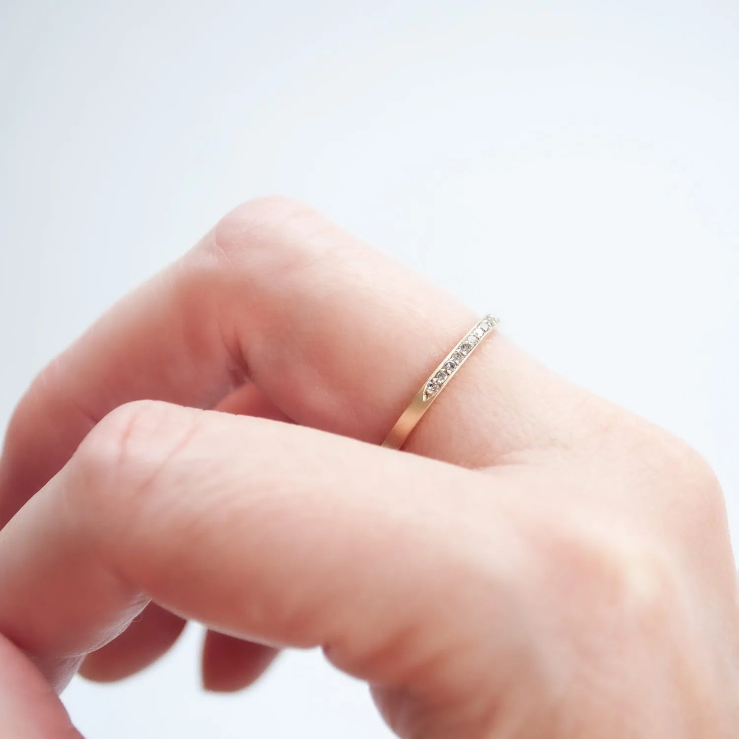 Fancy Pav?? Half Eternity Band