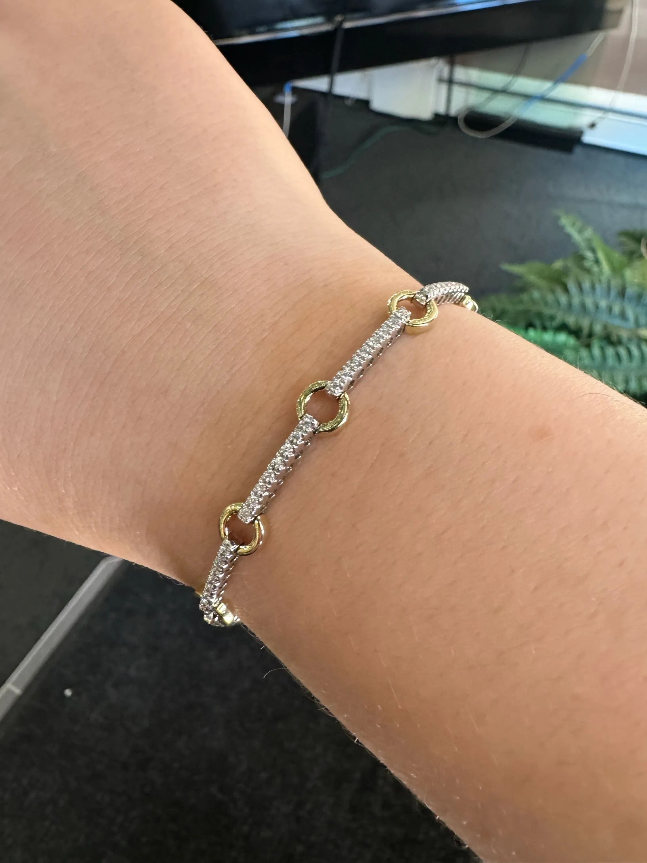Fancy Two-Tone Diamond Bracelet