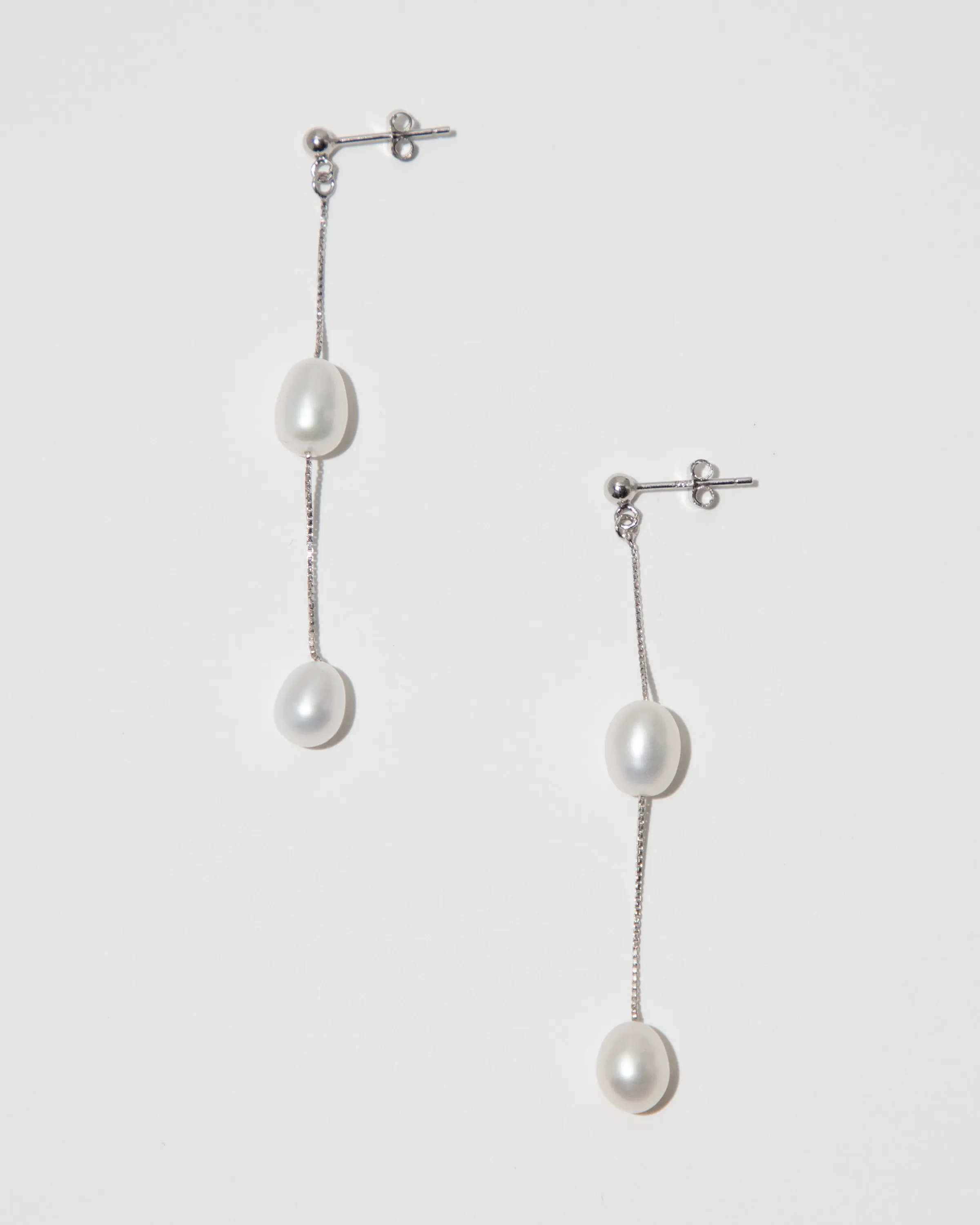 Floating Pearl Drop Earrings