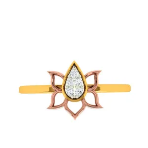 Floral Craft Petals Bloom Aesthetic 22KT Gold Ring