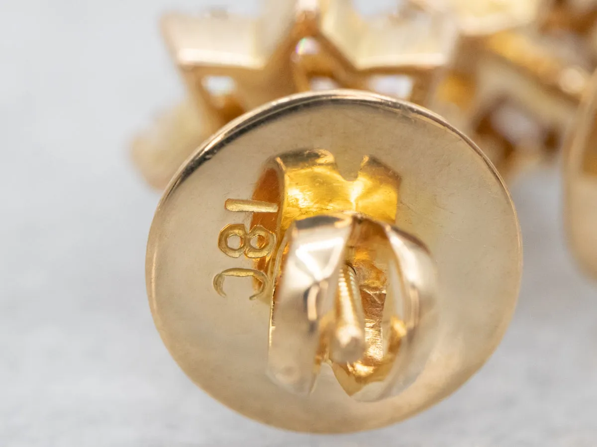 Floral Diamond Stud Earrings