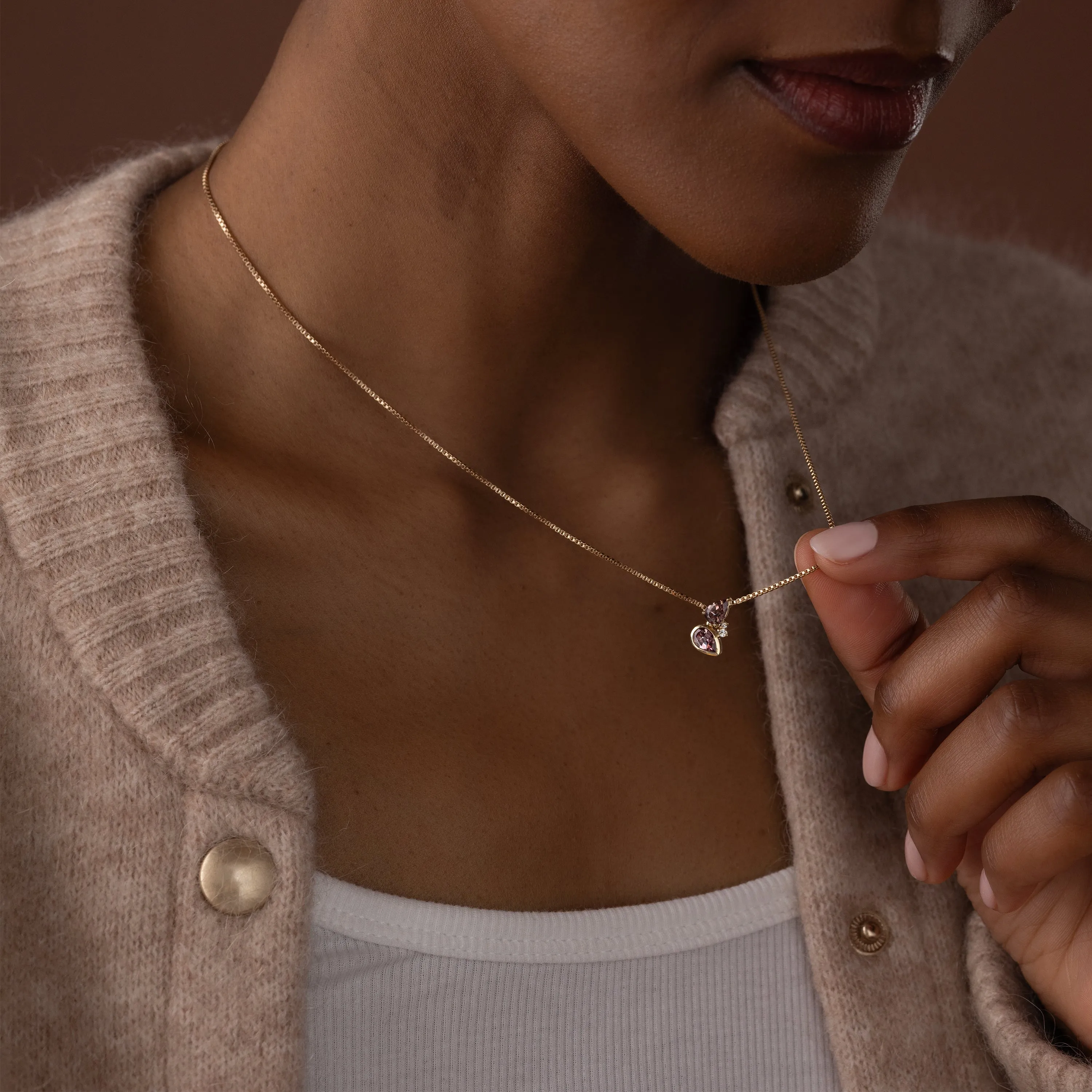 Foothold Necklace in Warm Sapphire