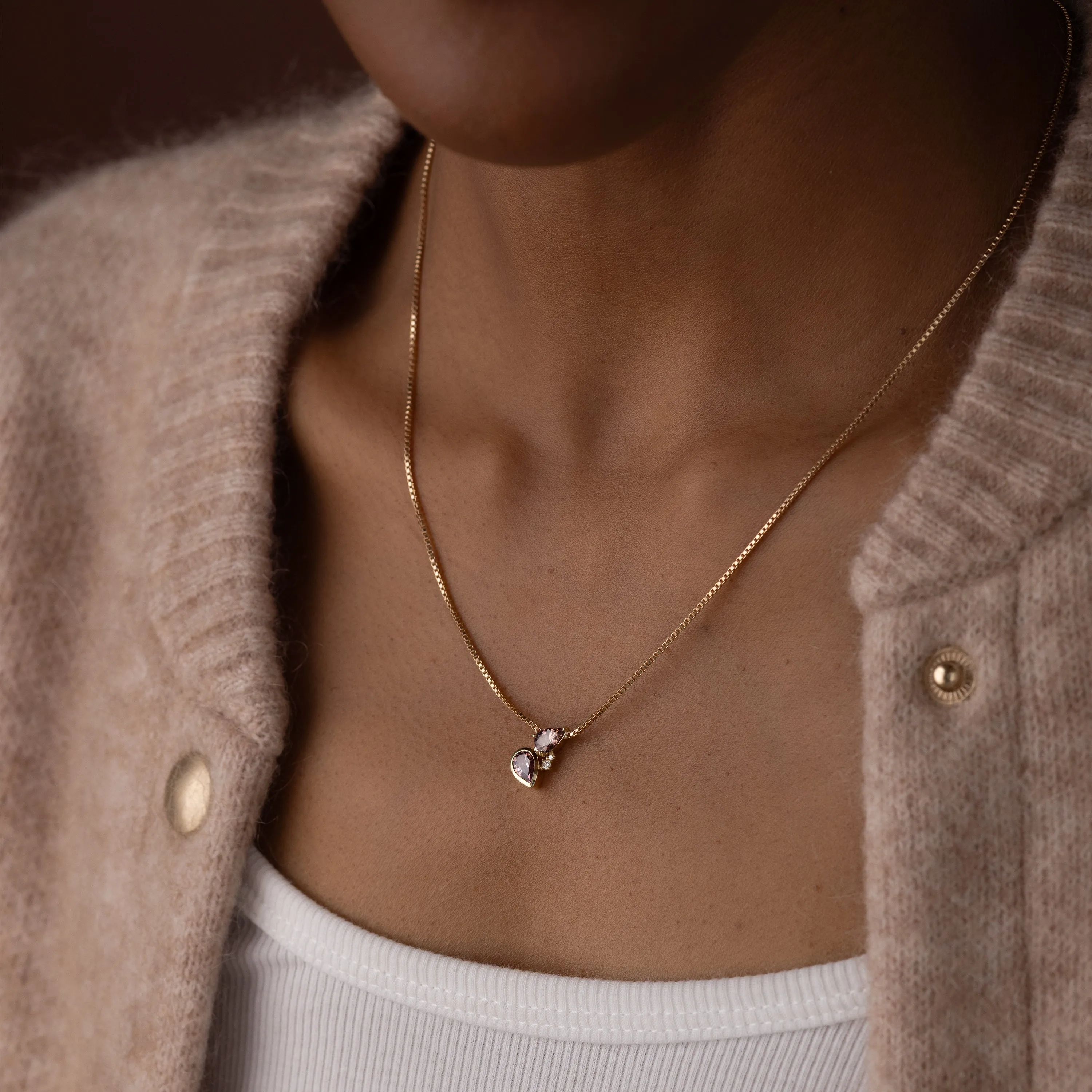 Foothold Necklace in Warm Sapphire