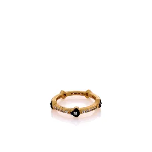 Freida Rothman Gold Tone Cubic Zirconia Arrow Station Band