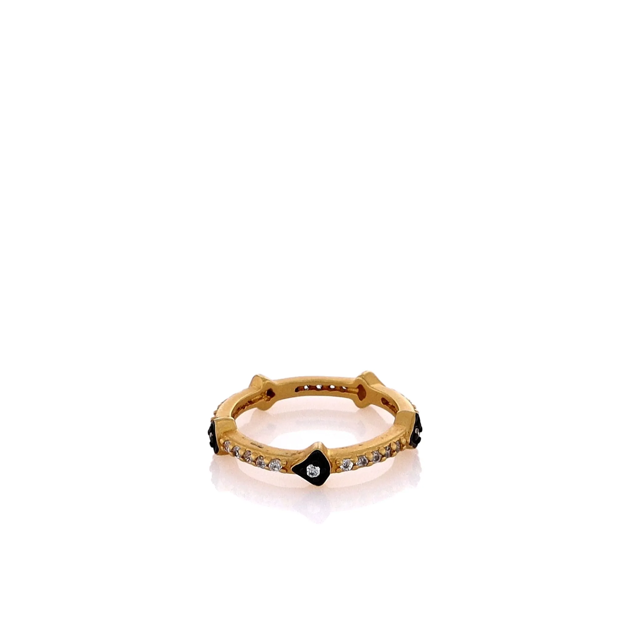 Freida Rothman Gold Tone Cubic Zirconia Arrow Station Band
