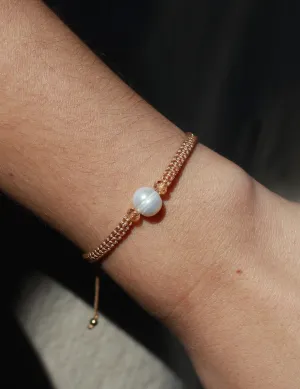 Freshwater Pearl Stacker Bracelet ??Honey Thread