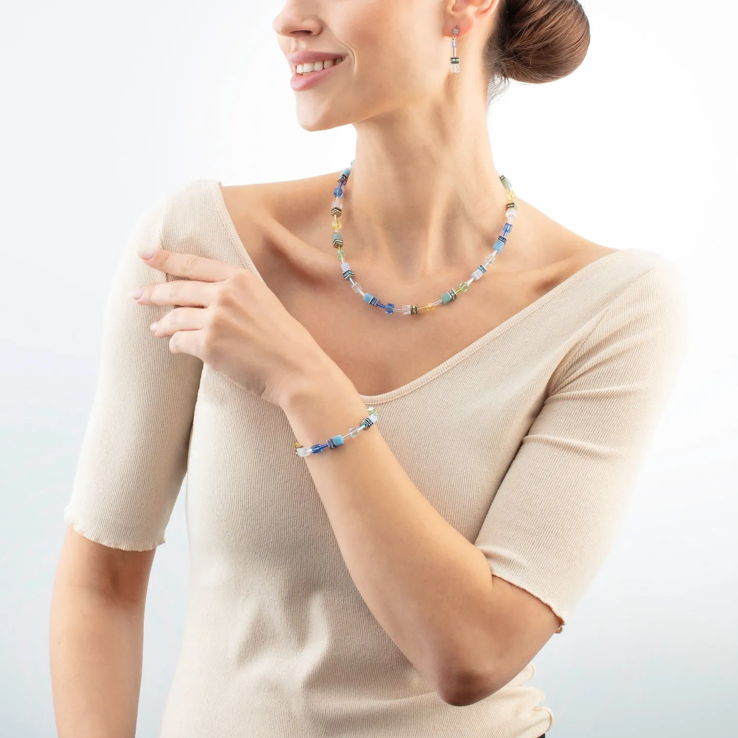 GeoCUBE? Iconic Precious bracelet aqua-green