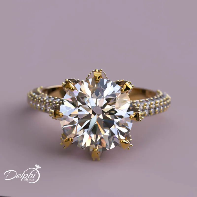 Gold Engagement Ring - 01US91