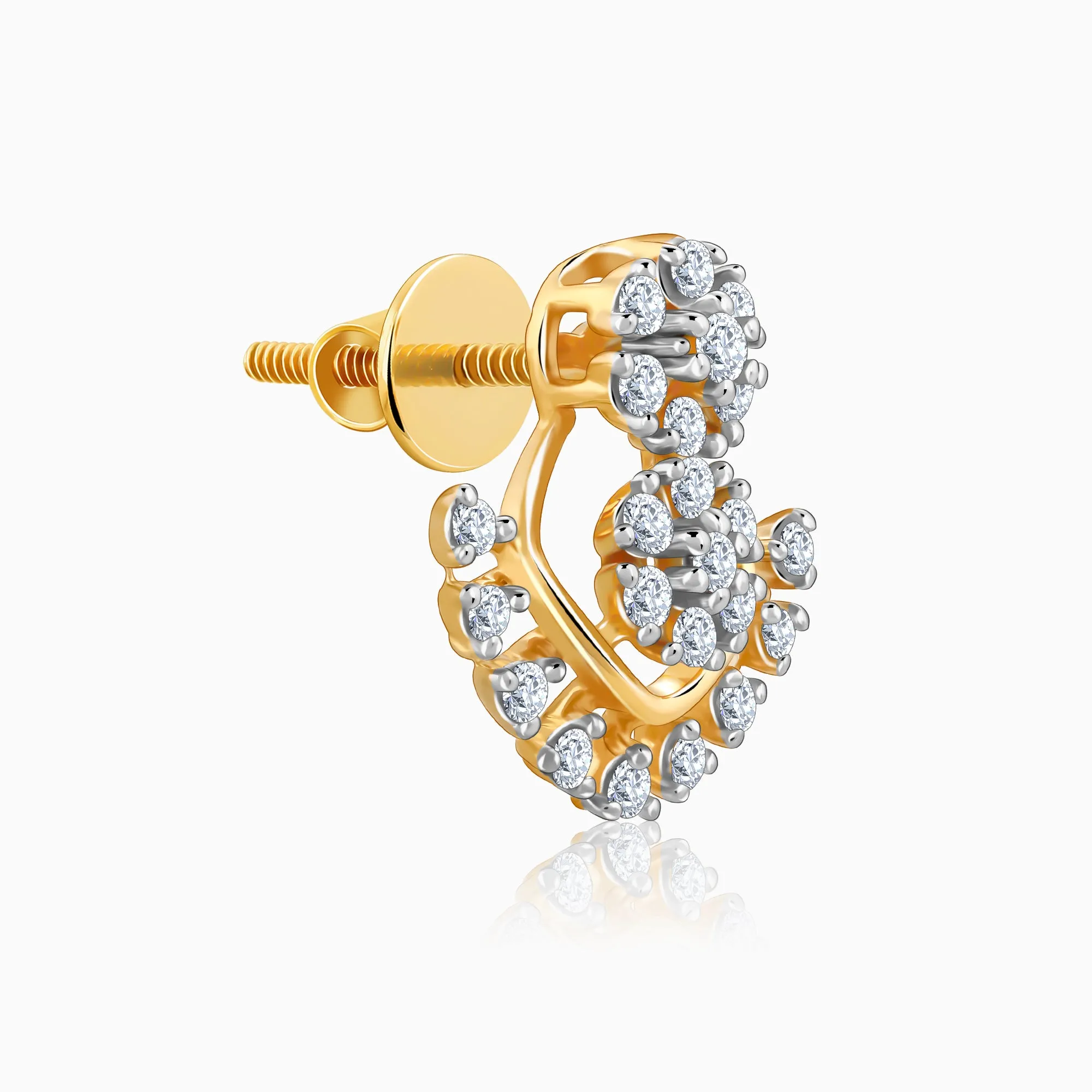 Gold Glided Spark Diamond Earrings