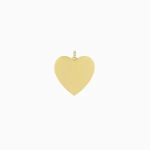 Gold Jumbo Heart Charm