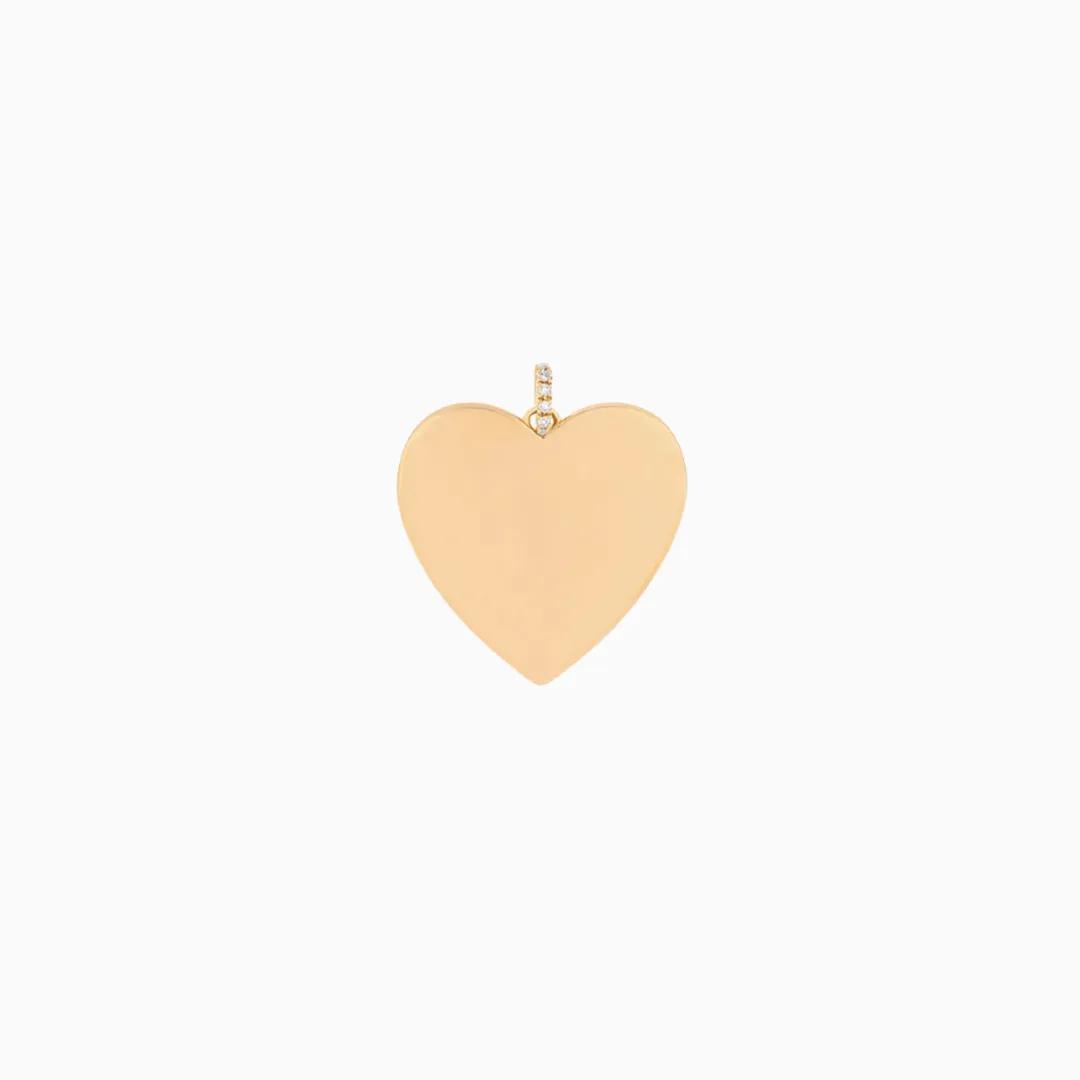 Gold Jumbo Heart Charm