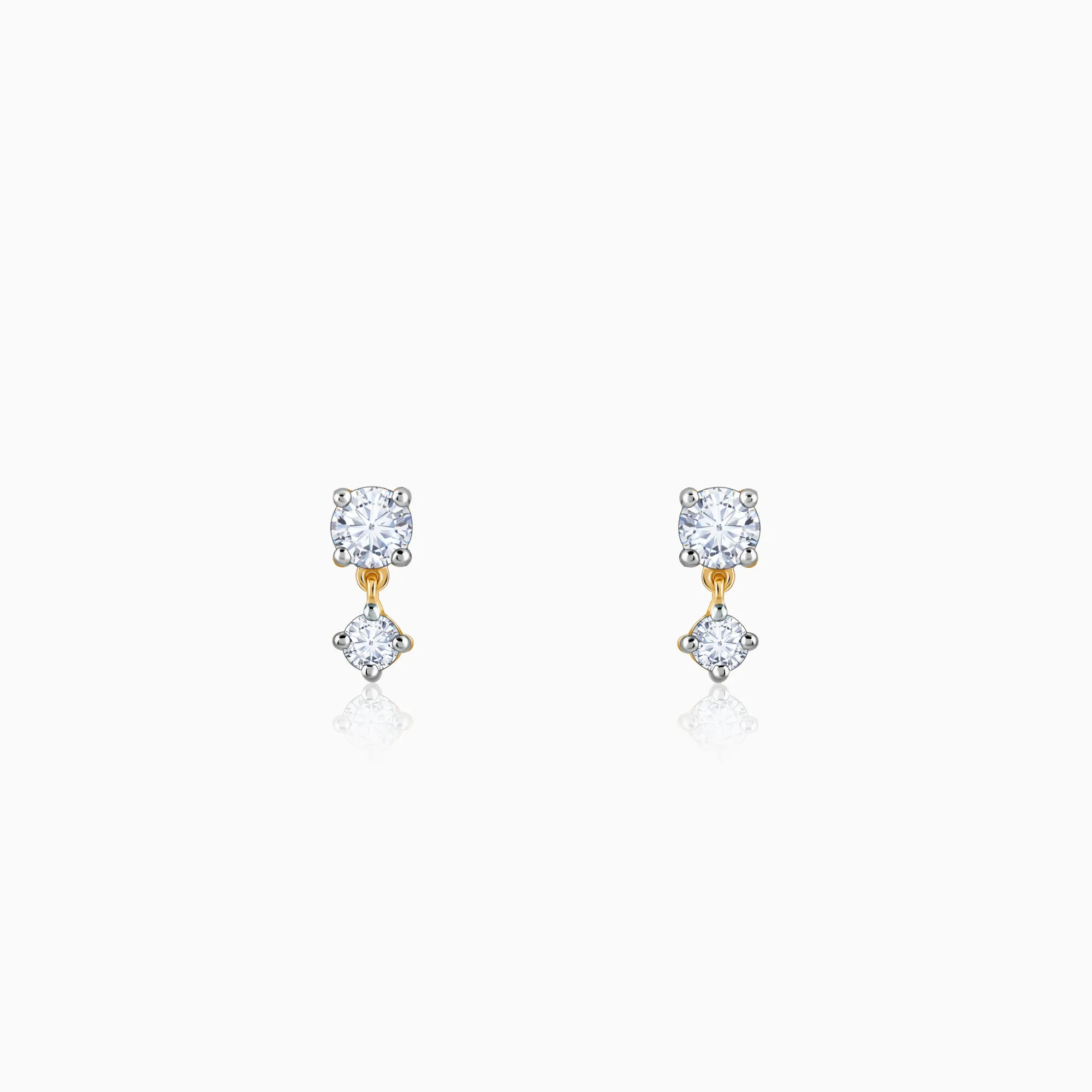 Gold Paseo Solitaire Diamond Studs